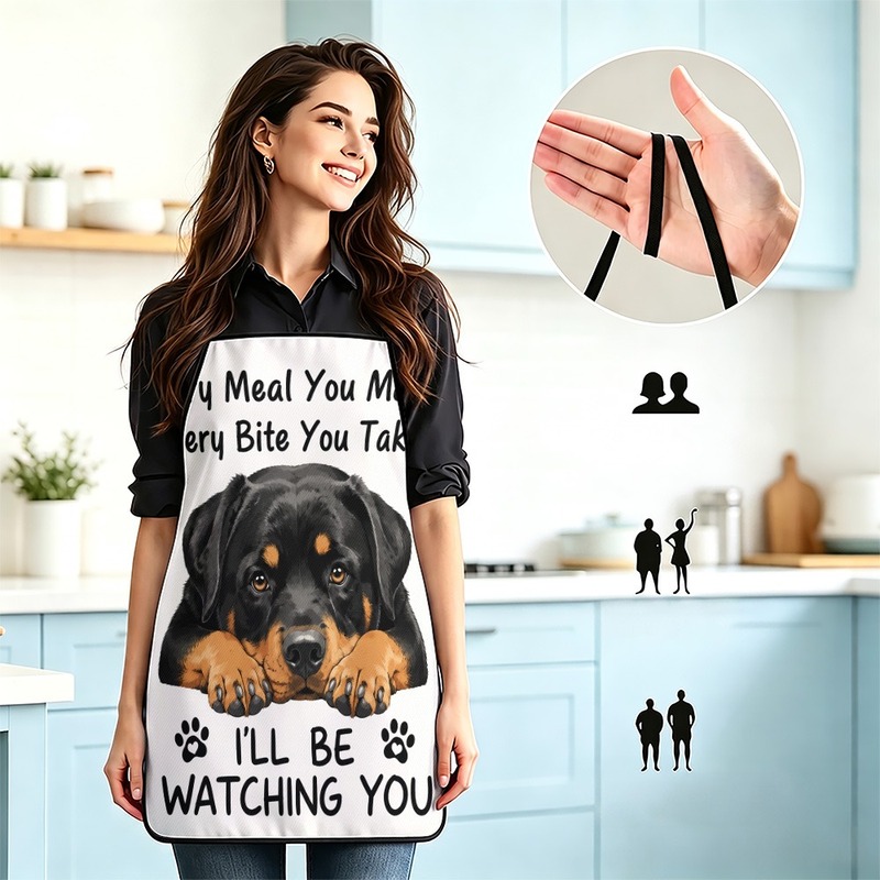 Home Cooking By Food - 1PC【Avental】Efeito plano 2D, estampa divertida de