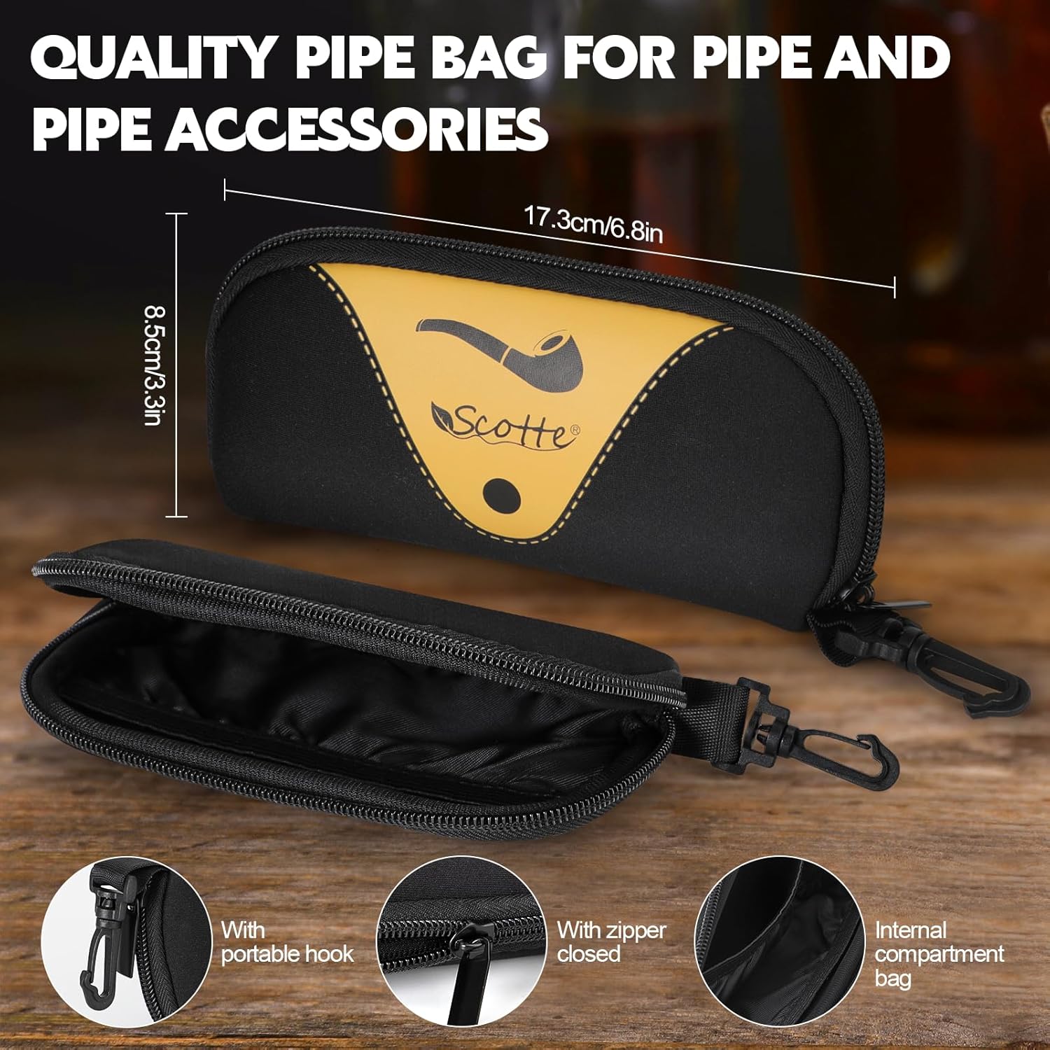 Pipa de tabaco artesanal de ma - Smoker Box Wood Chip avaliação e preço