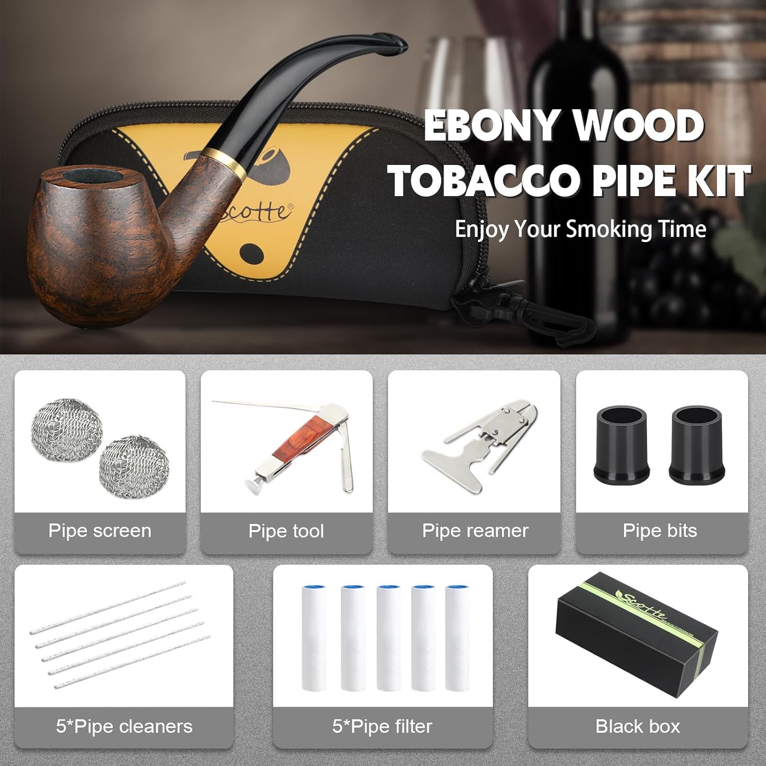 Pipa de tabaco artesanal de ma - Smoker Box Wood Chip avaliação e preço